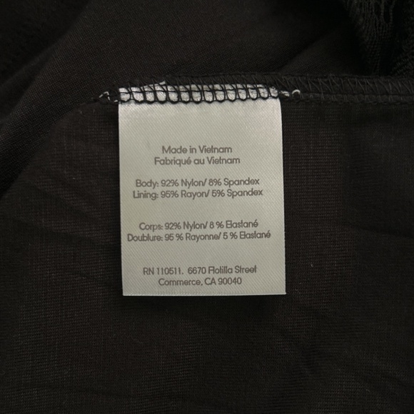 Ingrid & Isabel Maternity Black Floral Lace 3/4 Sleeve Long Dress Size Medium - Picture 6 of 6